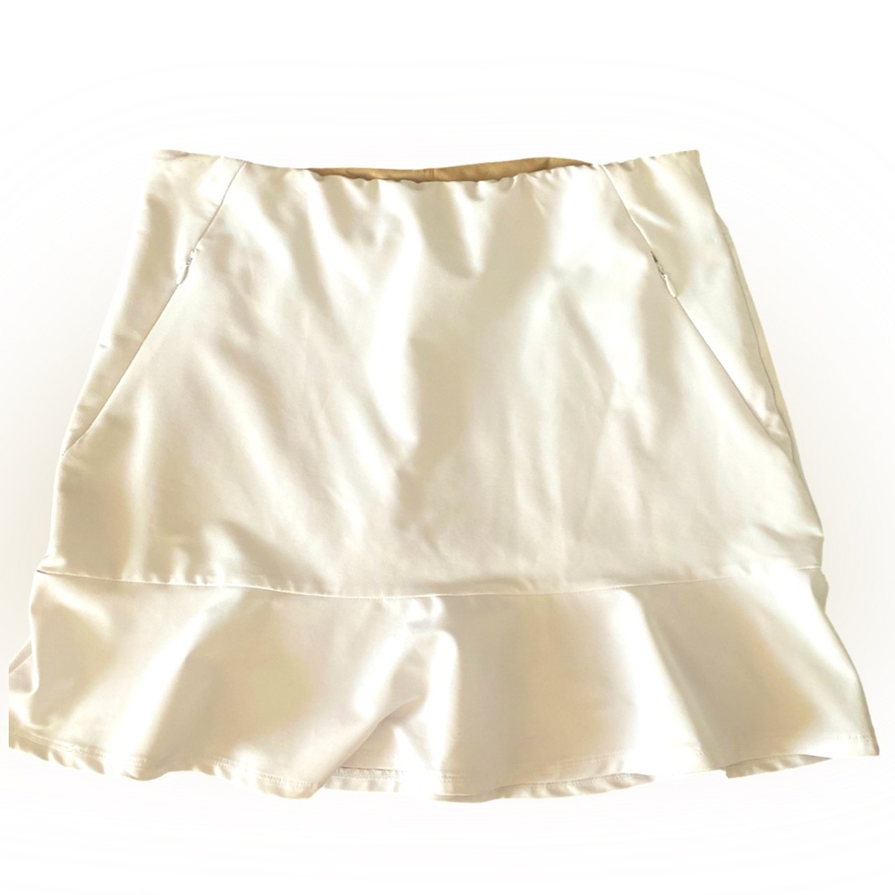 Tail Cream White Skort - 2 cream white.  Nylon spandex ,
